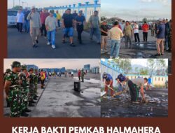 KERJA BAKTI PEMKAB HALMAHERA UTARA DALAM RANGKA PERSIAPAN PENYAMBUTAN KM TATAMAILAU