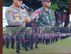 Kompak dan Solid, TNI-Polri Halut Gelar Apel Siaga Pengamanan Hari Buruh Internasional (May Day)