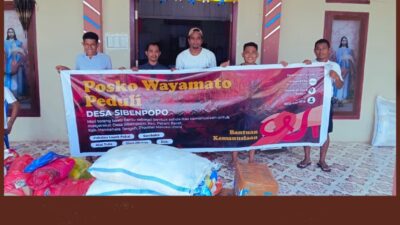 POSKO WAYAMATO PEDULI SALURKAN BANTUAN UNTUK WARGA DESA SIBENPOPO