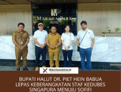 Bupati Halut Dr. Piet Hein Babua Lepas Keberangkatan Staf Kedubes Singapura Menuju Sofifi