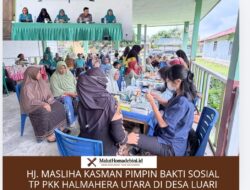 Hj. Masliha Kasman Pimpin Bakti Sosial HKG PKK ke-54 di Desa Luari
