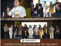 KIARONO FESTIVAL 2026 DITUTUP, Dr. Piet Hein Babua DORONG 2027 “THE POWER OF HOMA DEBINI