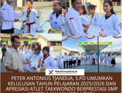 Peter Antonius Tjandua, S.Pd Umumkan Kelulusan Tahun Pelajaran 2025/2026 dan Apresiasi Atlet Taekwondo Berprestasi SMP Negeri 1 Halmahera Utara