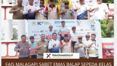 Fais Malagapi Sabet Emas Balap Sepeda Kelas Master di Porprov V Maluku Utara 2026