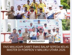 Fais Malagapi Sabet Emas Balap Sepeda Kelas Master di Porprov V Maluku Utara 2026