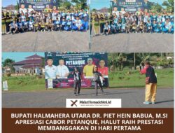 Bupati Halmahera Utara Dr. Piet Hein Babua, M.Si Apresiasi Cabor Petanque, Halut Raih Prestasi Membanggakan di Hari Pertama