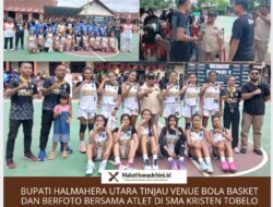 Bupati Halmahera Utara Tinjau Venue Bola Basket dan Berfoto Bersama Atlet di SMA Kristen Tobelo