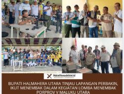 Bupati Halmahera Utara Tinjau Lapangan PERBAKIN, Ikut Menembak dalam Kegiatan Lomba Menembak PORPROV V Maluku Utara