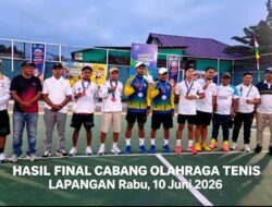 HASIL FINAL CABANG OLAHRAGA TENIS LAPANGAN Rabu, 10 Juni 2026