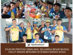 Syukuri Prestasi Gemilang, Keluarga Besar Wushu Halut Makan Bersama di Rumah Makan Idola