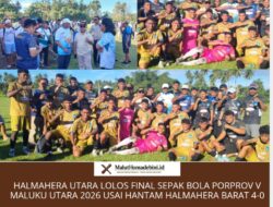 HALMAHERA UTARA LOLOS FINAL SEPAK BOLA PORPROV V MALUKU UTARA 2026 USAI HANTAM HALMAHERA BARAT 4-0