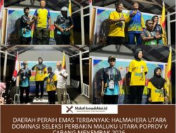 DAERAH PERAIH EMAS TERBANYAK: HALMAHERA UTARA DOMINASI SELEKSI PERBAKIN MALUKU UTARA POPROV V CABANG MENEMBAK 2026
