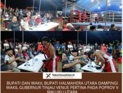Bupati dan Wakil Bupati Halmahera Utara Dampingi Wakil Gubernur Tinjau Venue Pertina pada Poprov V Maluku Utara