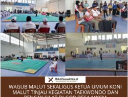 Wagub Malut sekaligus Ketua Umum KONI Malut Tinjau Kegiatan Taekwondo dan Pencak Silat di GOR Desa MKCM