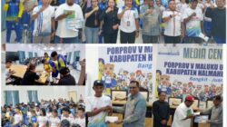 Wakil Bupati Halmahera Utara Dr. Kasman Hi. Ahmad Bersama KONI Serahkan Penghargaan kepada Atlet Berprestasi PORPROV Maluku Utara 2026