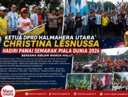 Ketua DPRD Halmahera Utara Christina Lesnussa Hadiri Pawai Semarak Piala Dunia 2026 Bersama Ribuan Warga Halut