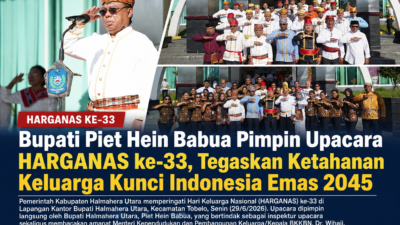 Bupati Piet Hein Babua Pimpin Upacara HARGANAS ke-33, Tegaskan Ketahanan Keluarga Kunci Indonesia Emas 2045
