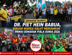 Dipimpin Bupati Dr. Piet Hein Babua, Ribuan Warga Halut Meriahkan Pawai Semarak Piala Dunia 2026