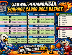 PORPROV MALUKU UTARA 2026 Cabor Bola Basket Resmi Bergulir di SMAKER Mulai 9–14 Juni