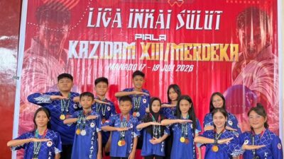 12 Atlet Karateka INKAI Halmahera Utara Borong 24 Medali pada Liga INKAI 2026