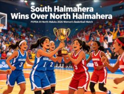 Halmahera Selatan Raih Kemenangan atas Halmahera Utara di Laga Basket Putri POPDA XII Maluku Utara 2026