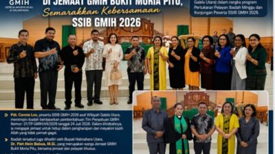Pdt. Connie Leo Pimpin Ibadah Minggu di Jemaat GMIH Bukit Moria Pitu, Semarakkan Semangat Persaudaraan SSIB GMIH 2026