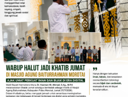 Wabup Halut Jadi Khatib Jumat di Morotai, Ajak Umat Perkuat Iman dan Bijak Bermedia Digital