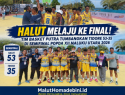 Halut Melaju ke Final! Tim Basket Putra Tumbangkan Tidore 53-35 di Semifinal POPDA XII Maluku Utara 2026