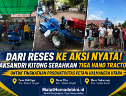 Dari Reses ke Aksi Nyata! Aksandri Kitong Serahkan Tiga Hand Tractor untuk Tingkatkan Produktivitas Petani Halmahera Utara