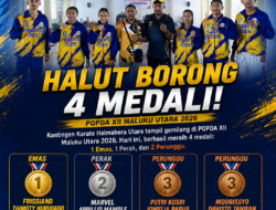 Halut Borong 4 Medali Karate di POPDA XII Maluku Utara 2026, Peluang Tambah Medali Masih Terbuka