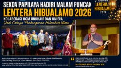 Sekda Papilaya Hadiri Malam Puncak Lentera Hibualamo, Kolaborasi UGM, Unkhair dan Uniera Jadi Cahaya Pembangunan