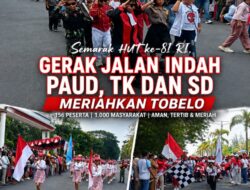 Semarak HUT ke-81 RI, Gerak Jalan Indah Tingkat PAUD, TK dan SD Meriahkan Tobelo