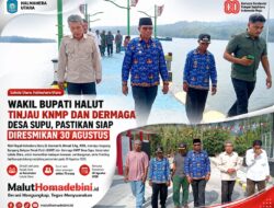 WAKIL BUPATI HALUT TINJAU KAMPUNG NELAYAN MERAH PUTIH (KNMP) SERTA DERMAGA KNMP DESA SUPU