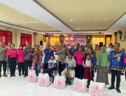 MENEMBUS PELOSOK LOLODA UTARA, BHAYANGKARI PEDULI SALURKAN 355 PAKET BANTUAN