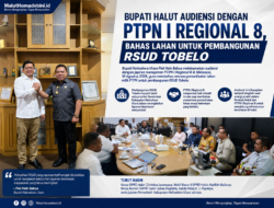 BUPATI HALUT AUDIENSI DENGAN PTPN I REGIONAL 8, BAHAS LAHAN UNTUK PEMBANGUNAN RSUD TOBELO