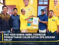 PIET HEIN BABUA AMBIL FORMULIR PENDAFTARAN CALON KETUA DPD GOLKAR HALUT