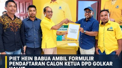 PIET HEIN BABUA AMBIL FORMULIR PENDAFTARAN CALON KETUA DPD GOLKAR HALUT