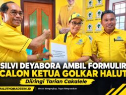 SILVI DEYABORA TONGO TONGO AMBIL FORMULIR CALON KETUA DPD II GOLKAR HALUT, DIIRINGI TARIAN CAKALELE